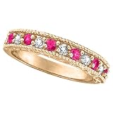 Designer Diamond and Pink Sapphire Ring in 14K Rose Gold (0.61 ctw)
