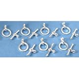 7 Toggle Clasps Sterling Silver Jewelry Wholesale 9mm