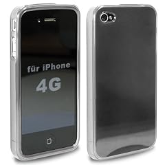 Bumper Silikon Transparent f�r Apple IPhone 4 / 4S + Display Schutz Folie