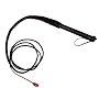 Leather Bull Whip 8' w/Wooden Leather Wrap Handle