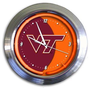 Virginia Tech Hokies Varsity Neon Clock