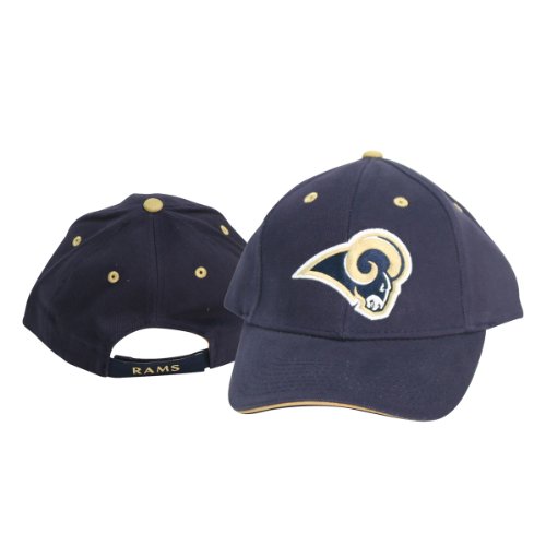 St. Louis Rams Classic Adjustable Baseball Hat - Navy & Gold Tipping