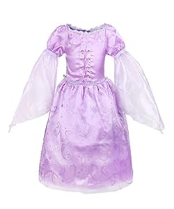 ReliBeauty Little Girls Princess Rapunzel Dress Costume (4T, Purple)