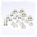 pewterhooter 6 paires de doux, confortable et sécurisé clair dos boucle d'oreille en plastique.
