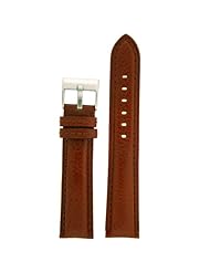 Extra Thick Padded Watch Band Genuine Leather Light Brown 18 millimeters Tech Swiss
