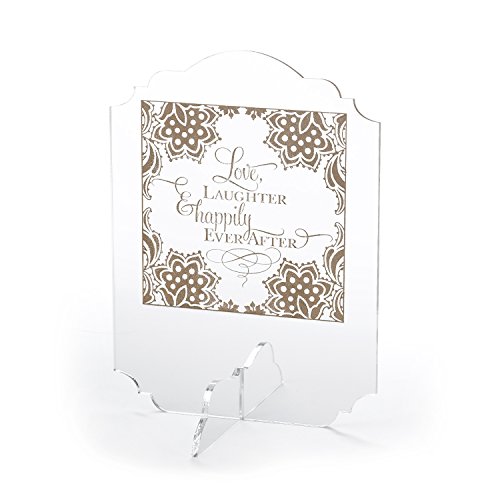 Hortense B. Hewitt 40130 Lace Shimmers Love, Laughter, & Happily Ever After Tabletop Sign