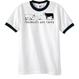 Animals Are Tasty - Humorous / Funny Ringer T-Shirt