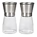LauKingdom Salt and Pepper Grinder Set, Brushed Stainless Steel Pepper Mill and Salt Mill (Set of 2)