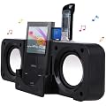August MB600B Enceintes MP3 avec lecteur de carte et port USB - Noir