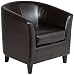 Melrose Espresso Recast Leather Tub Chair