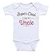 Heart Co Designs Uncle Baby Clothes - Super Cool Like My Uncle (3mo-Short Sleeve, Hot Pink Text)