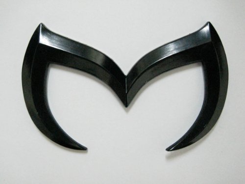MAZDA Black Size : 12.5 cm. Emblem Auto Car Accessories By Chrome 3D Badge 3M Adhesive
