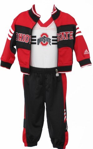 Infant Ohio State Buckeyes 3 piece Track Set