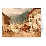 The Inn, Munich by Desire Tomassin - Greeting Card (Pack of 2) - 7x5 inch - Art247 - Standard Size - Pack Of 2