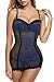 Ekouaer Sexy See-through Lingerie Mesh Chemise Pad Babydoll Bra and G-string Set