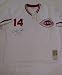 Pete Rose 4256 Hit King Hand Signed Autographed Cincinnati Reds Authentic Mitchell & Ness 1975 Throwback Jersey