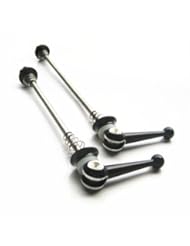 Sports: Aest Titanium Quick Release Wheel Skewers Ti Alex Mountain Road MTB Bike QR Black - AEST