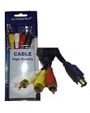 S-VIDEO TO 3 PHONO , SVHS TO 3 PHONO SVHS Male Connector - 3x Phono Plug 1.5m ? Cable 103 from Generic