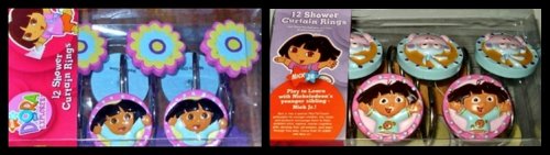 Dora the Explorer Fun Filled Days Shower Curtain Hooks