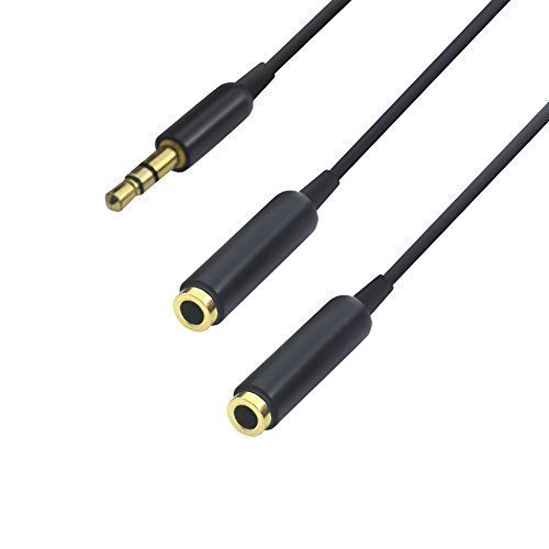 Atalanta® 3.5mm Audio Stereo Y Splitter Cable 3.5mm Male to 2 Port 3.5mm Female for Earphone and Headset Splitter Adapter, Compatible with iPhone, Samsung, LG Smartphones, Tablets, MP3 Players Atalanta® 3.5mm Audio Stereo Y Splitter Cable 3.5mm Male to 2 Port 3.5mm Female for Earphone and Headset Splitter Adapter, Compatible with iPhone, Samsung, LG Smartphones, Tablets, MP3 Players