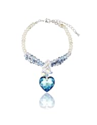 Jewelry: On sale at half price! Stunning Delicate Ornate Vintage All Swarovski Hearts Crystals Elements, Amour LOVE Bracelet, with Pure Swarovski Cut Crystal Beads. 3 Beautiful Colour Options Available; Sapphire Blue, Amethyst Purple& Siam Red in 14K Gold or Silver Rhodium. Great Christmas or Anniversary Gift Idea for Her. Prices Slashed in our Christmas Shop. - janeo