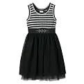 Girls' Xhilaration&reg; Racerback Puffy Dress - Black