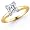 14k Gold 1.00 Carat Princess Cut Solitaire Diamond Engagement Ring - (I-J;I1-I2) Size 5