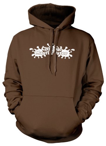 (Cybertela) Chronic Masturbator Sweatshirt Hoodie Sexual Hoody (Brown, 2X-large)