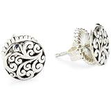 LOIS HILL Classics Open Scroll Round Stud Earr
