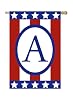 Patriotic Monogram Applique Garden Sized Flags