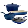 Le Creuset Classic Enameled Cast-Iron 6-Piece Cookware Set, Cobalt Blue