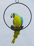 Blue Green Parrot Hanging Tropical Room Decoration