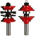 Freud 99-268 Entry and Interior Door Ogee Style Router Bit System, 1-3/4-and-1-3/8-Inch Doors, 1/2-Inch Shank with TiCo Hi-Density Carbide, 2-Piece