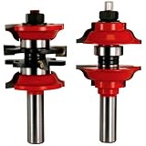 Freud 99-268 Entry and Interior Door Ogee Style Router Bit System, 1-3/4-and-1-3/8-Inch Doors, 1/2-Inch Shank with TiCo Hi-Density Carbide, 2-Piece
