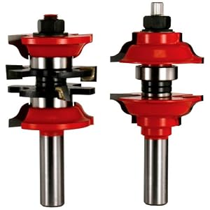 Freud 99-268 Entry and Interior Door Ogee Style Router Bit System, 1-3/4-and-1-3/8-Inch Doors, 1/2-Inch Shank with TiCo Hi-Density Carbide, 2-Piece