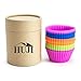 Huji Confetti Festive Colors Reusable Silicone Baking Cups Muffin Cupcake Liners Wraps Molds (24)
