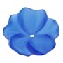 Lucite Vinca Flowers Matte Deep Sapphire Blue Light Weight 14mm (6)
