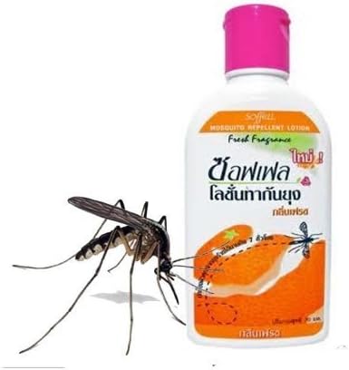 Organic Thai 2x 70ml Soffell Mosquito 7 Hour Protection Repellent Family Size Body Lotion Fresh Orange Fragrance From Thailand