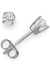 14K White Gold Round Diamond Stud Earrings 1/4 ct tw. ( IGI Certified)