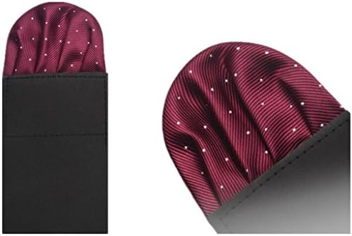 Men's folded Pocket Square on Card (Wine Red)