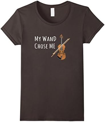 Women's My Wand Chose Me Shirt Violinist Viola Violin Music Tee Small Asphalt