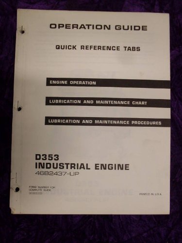 Best Cheap Caterpillar D353 Industrial Engine Operation Guide