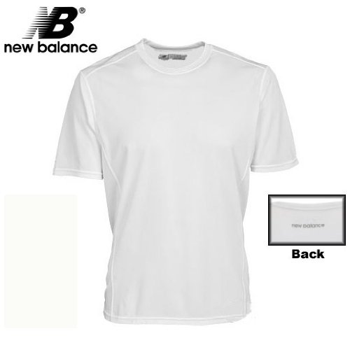 New Balance Men's Performance Top Mesh Lightweight White T-Shirt - Sizes XS, S, M, L, XL, XXL