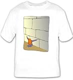 T-shirt with Judaism, man, religion, Israel, Middle East , worship, Jerusalem, kneeling, prayer, Wailing Wall 