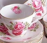 Review Collingwood  / Collingwood Pink Roses 458 Cup and Saucer