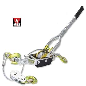 New 5 Ton Come Along Winch Hoist Puller 3 Hook 2 Gear Puller