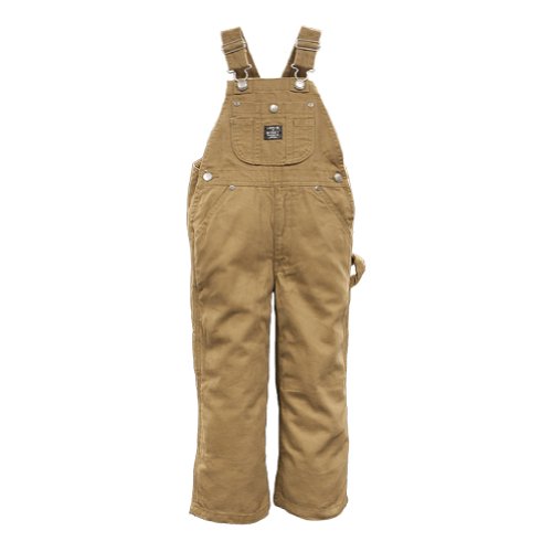 Lakin McKey Premium Washed Boys Washed Duck Overall - Size 4-7 - Saddle Brown