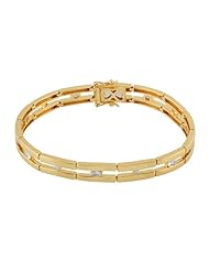 18ct Yellow Gold 0.94ct Diamond Classic 19cm Bracelet