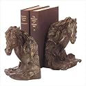 STALLION HORSE HEAD PAIR HEADS BOOK ENDS TWO BOOKENDS