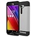 MoKo ASUS ZenFone 2E / ZenFone 2 5.0 Case - [Scratch Resistant] Hybrid Armor Series Dual Layer Protection - Bumper Case for ASUS ZenFone 2 5.0 Inch / ZenFone 2 e / ZE500CL 2015 Release, SILVER